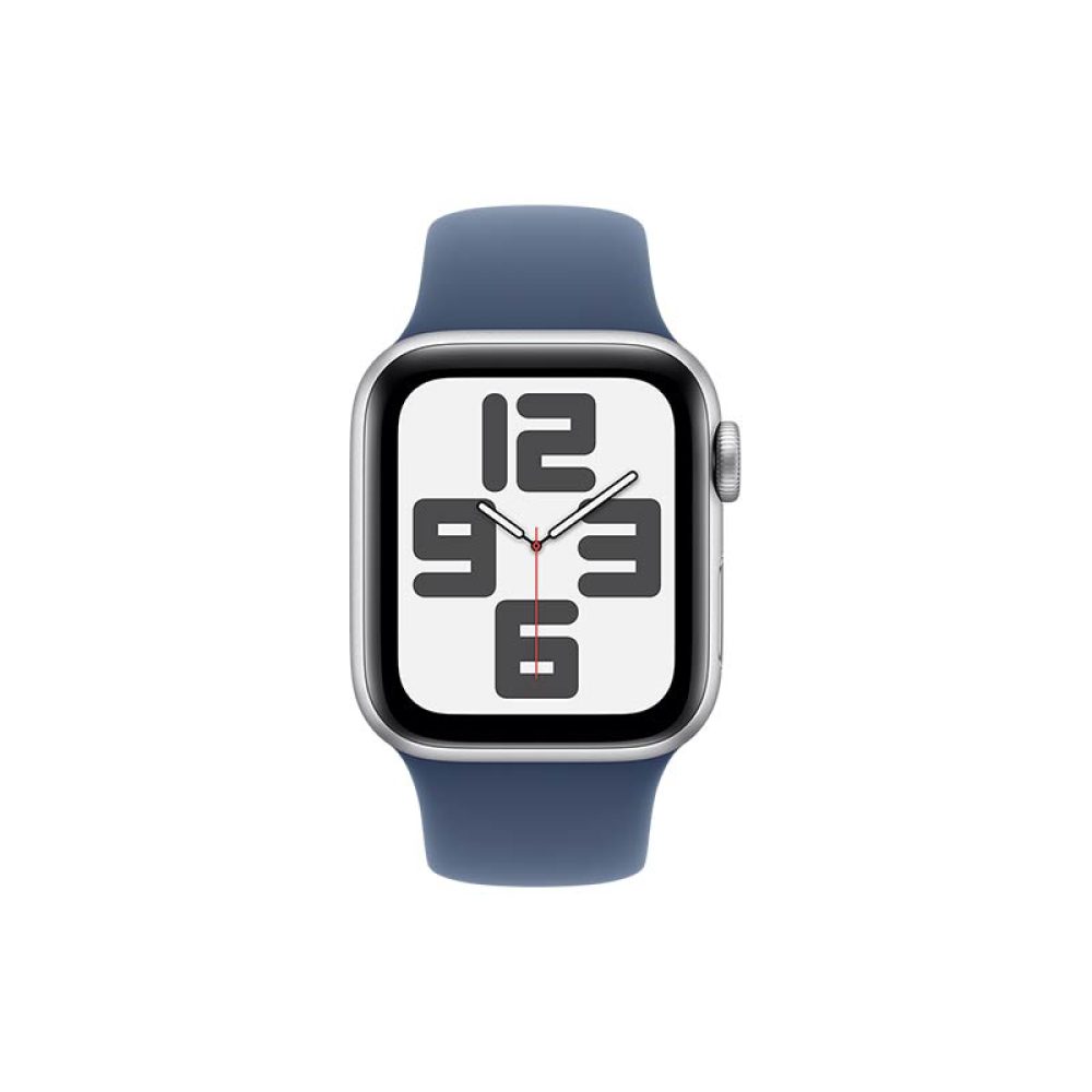 Apple Watch SE GPS + Cellular, Aluminiumgehäuse 40 mm Silber mit Sportarmband Denim