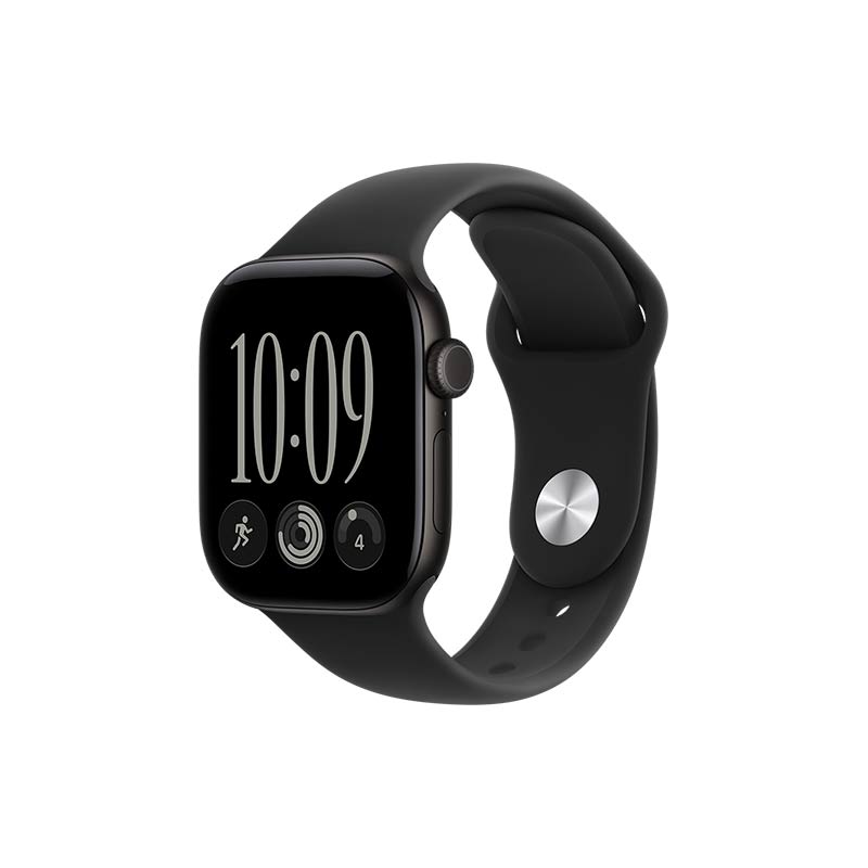 Apple Watch Series 12 GPS + Cellular, 42 mm Aluminiumgehäuse Schwarz mit Sportarmband Schwarz – Bild 2