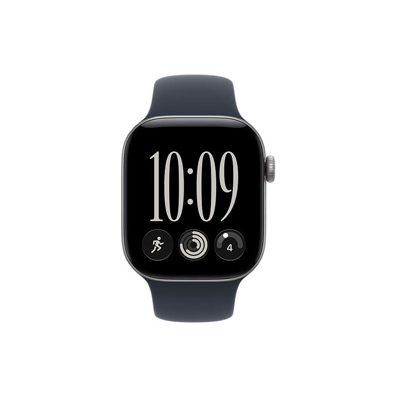 Apple Watch Series 12 GPS, 42 mm Aluminiumgehäuse Space Grau mit Sportarmband Navyblau
