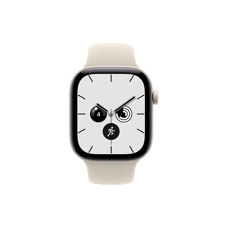 Apple Watch Series 12 GPS + Cellular, 42 mm Keramikgehäuse Perlweiß mit Sportarmband Sand