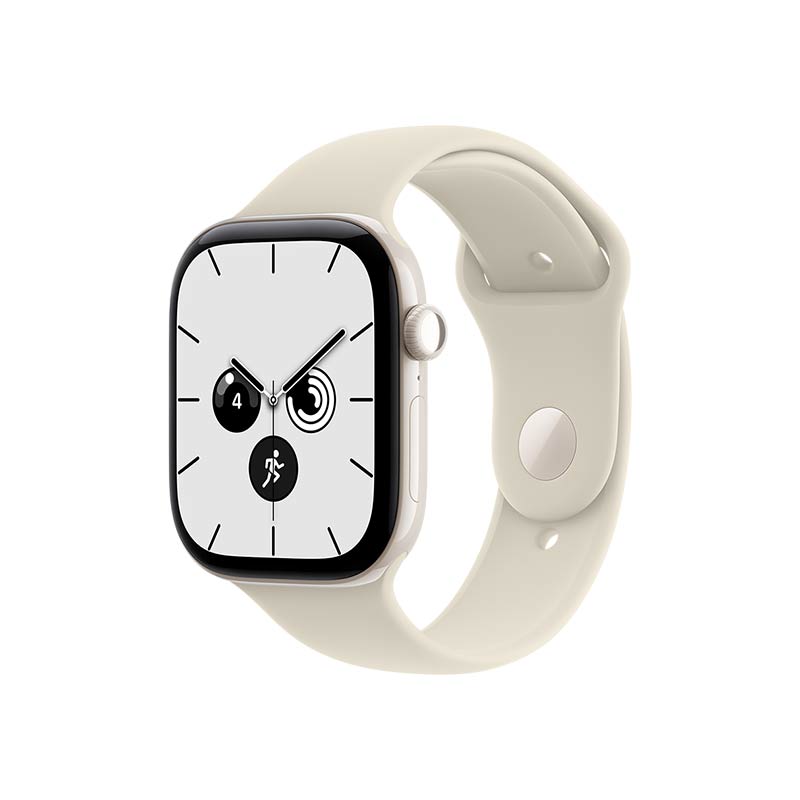 Apple Watch Series 12 GPS + Cellular, 46 mm Keramikgehäuse Perlweiß mit Sportarmband Sand – Bild 2